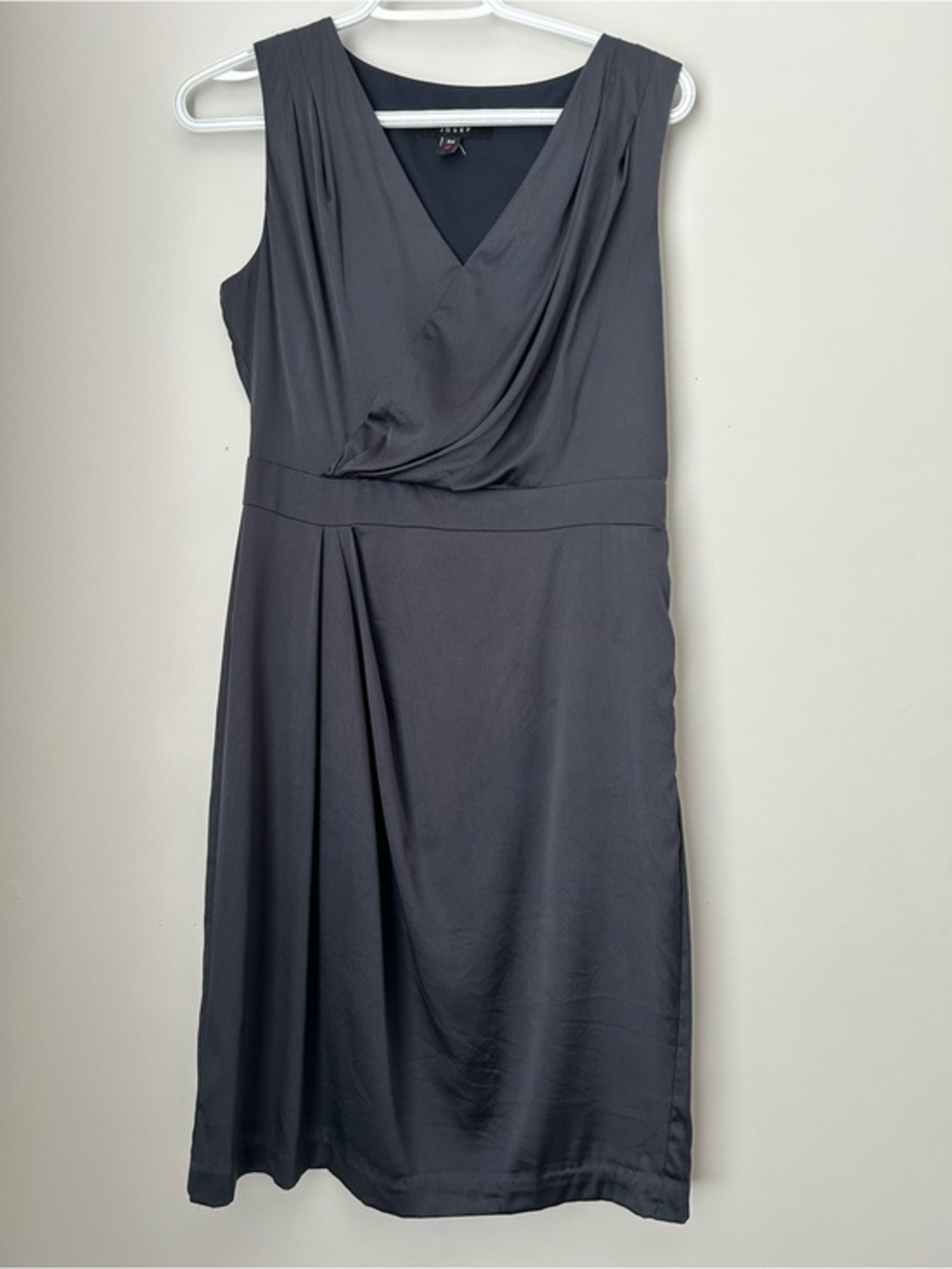 Josef Sleeveless Draped V-Neck Dress -
